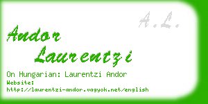 andor laurentzi business card